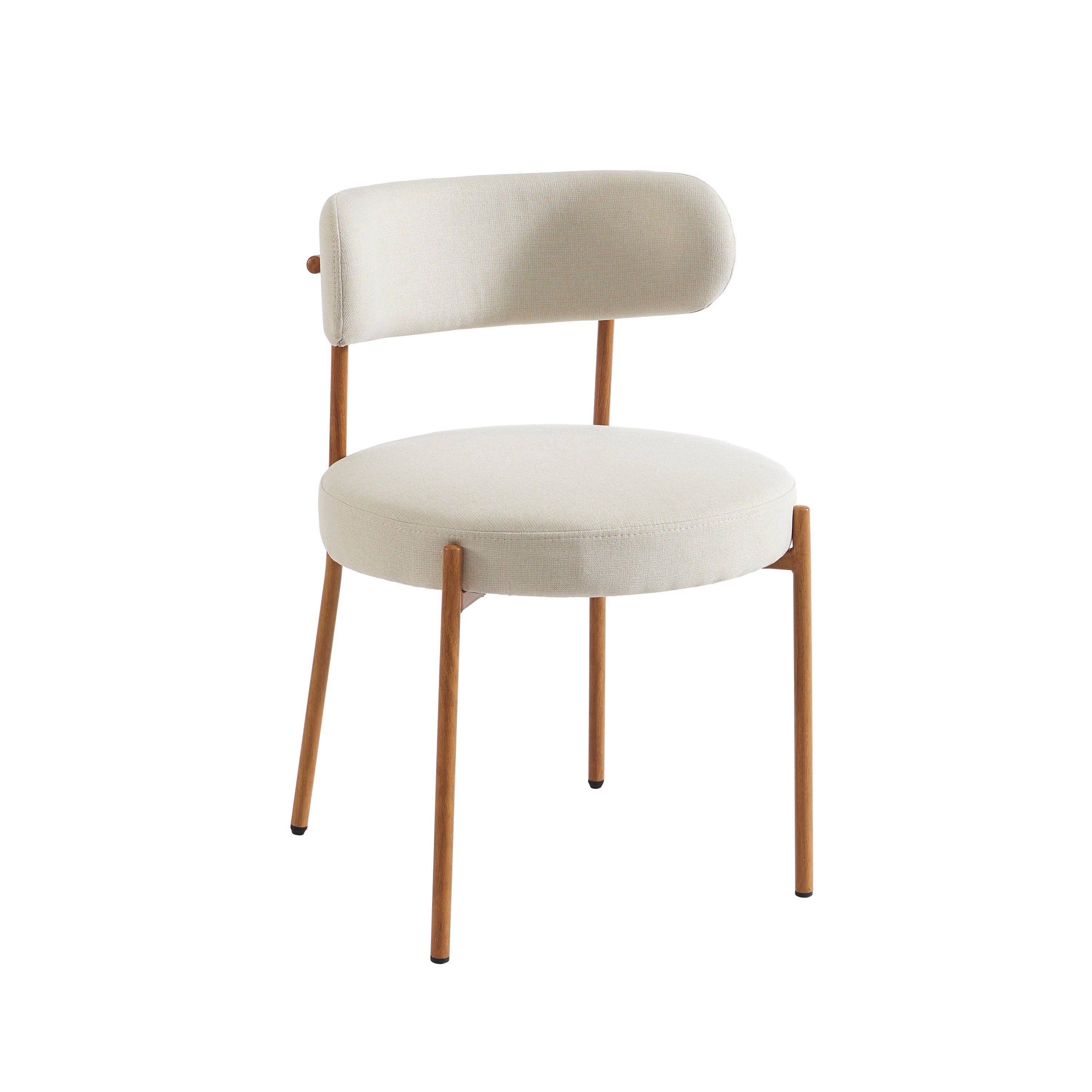 NOA Set of 2 Upholstered Dining Chairs – Beige