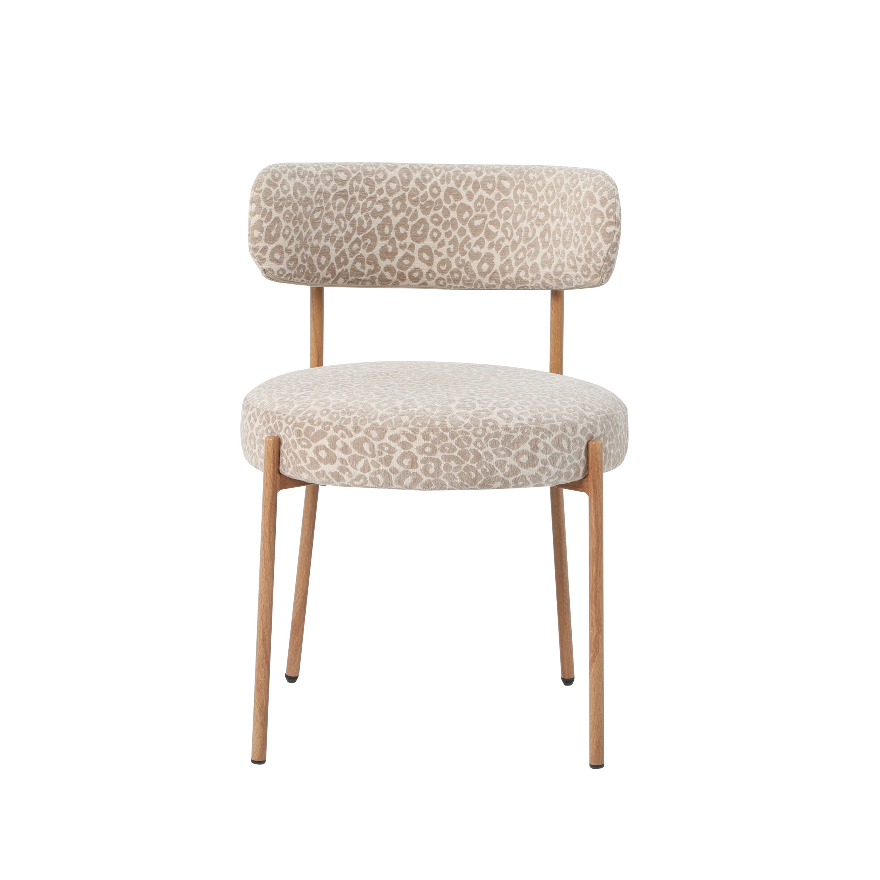 NOA Set of 2 Upholstered Dining Chairs – Beige
