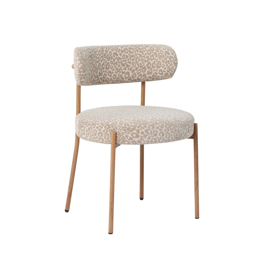 NOA Set of 2 Upholstered Dining Chairs – Beige