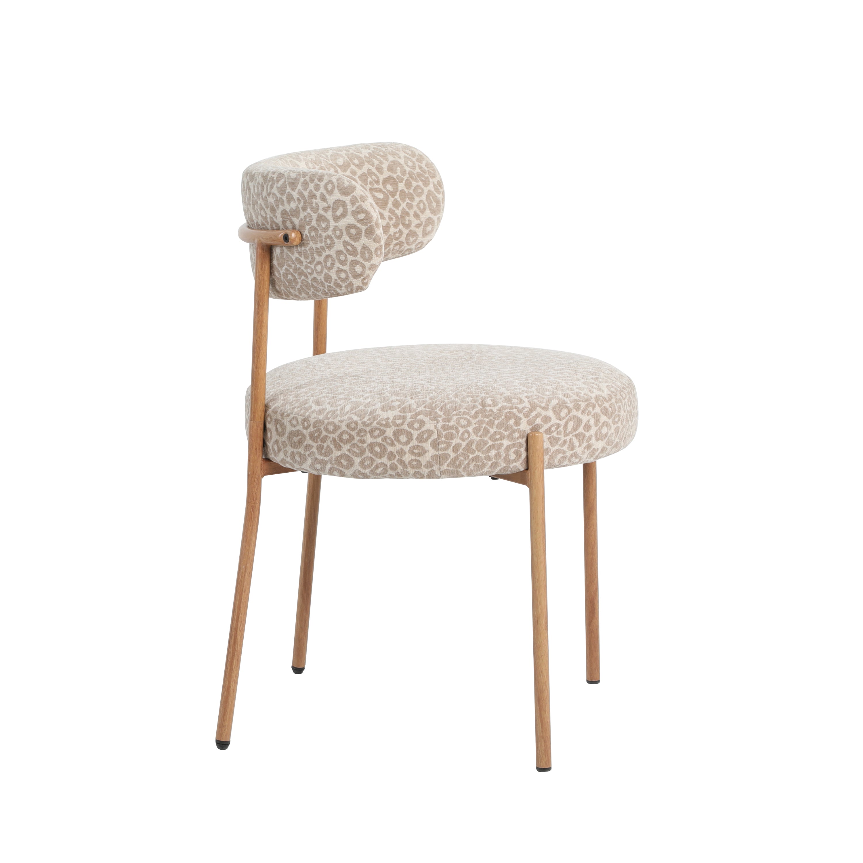 NOA Set of 2 Upholstered Dining Chairs – Beige