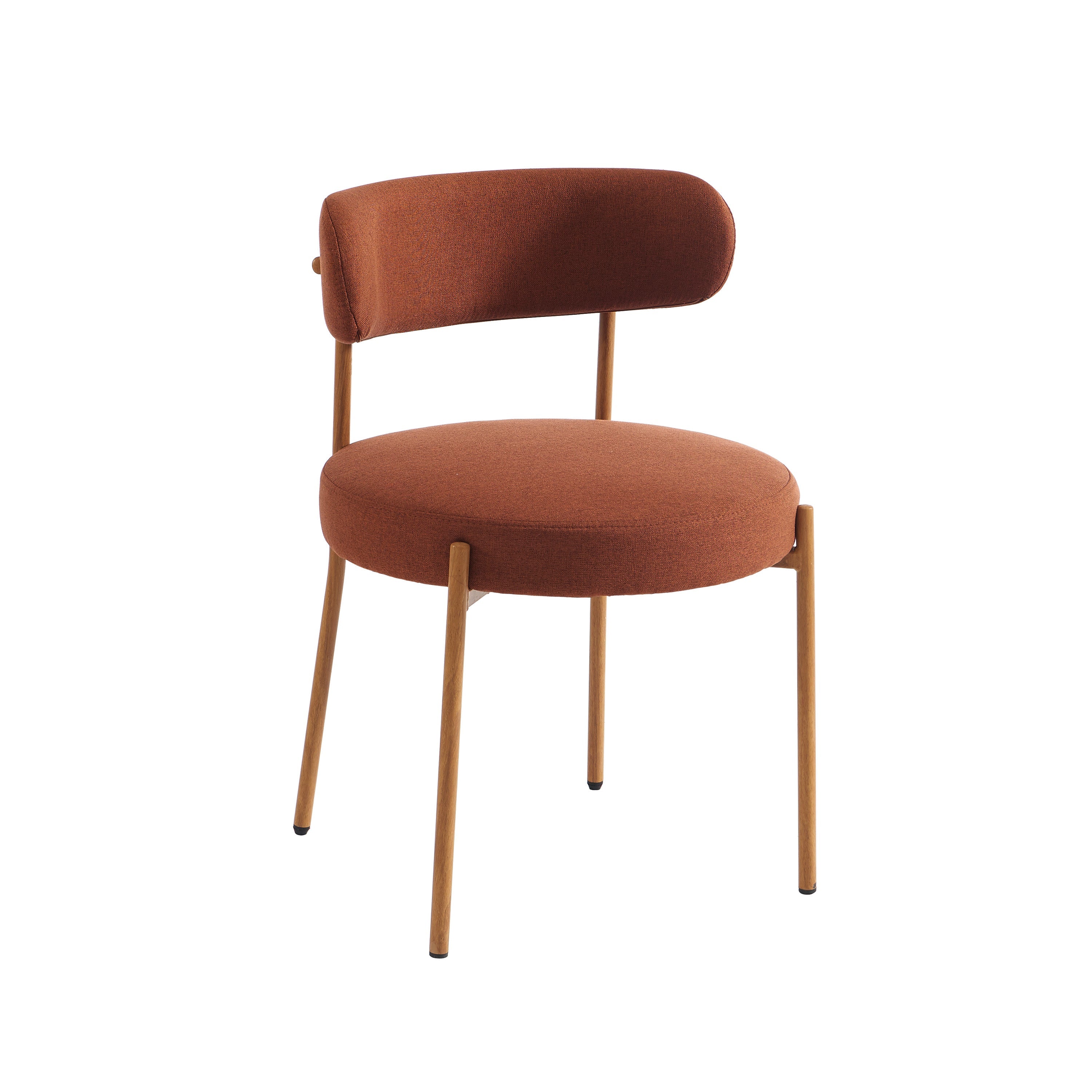 NOA Set of 2 Upholstered Dining Chairs – Terracotta