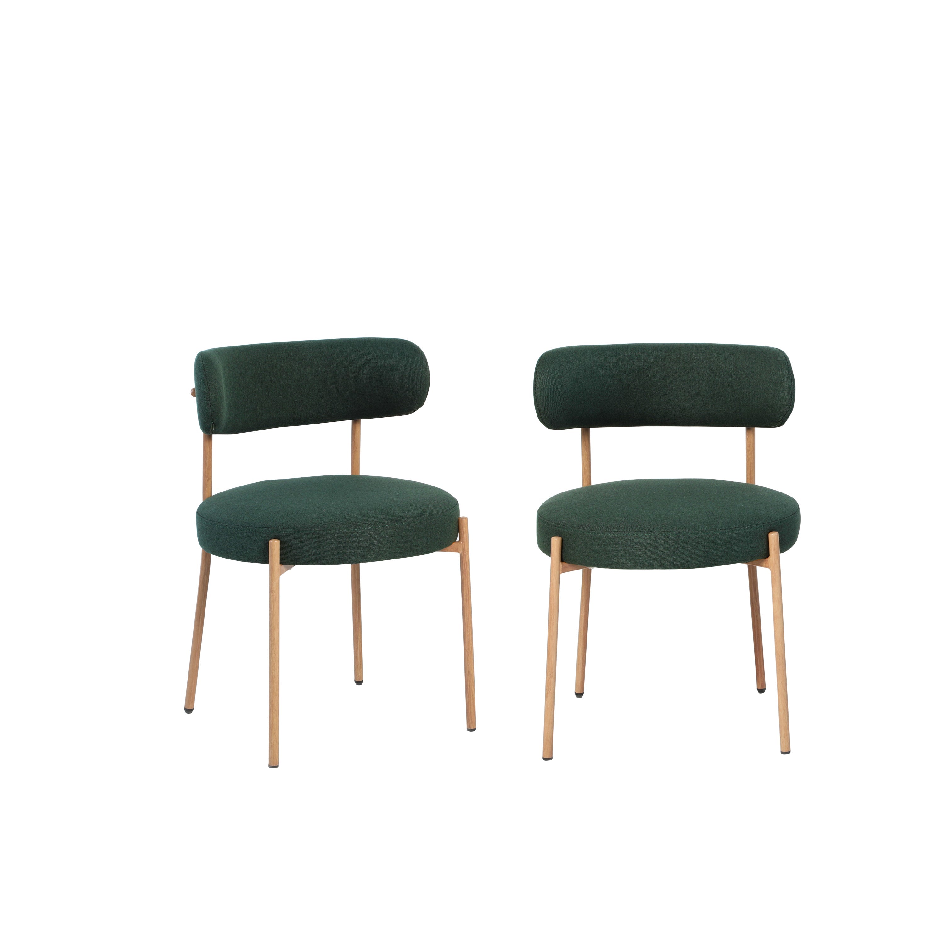 NOA Set of 2 Upholstered Dining Chairs – Green