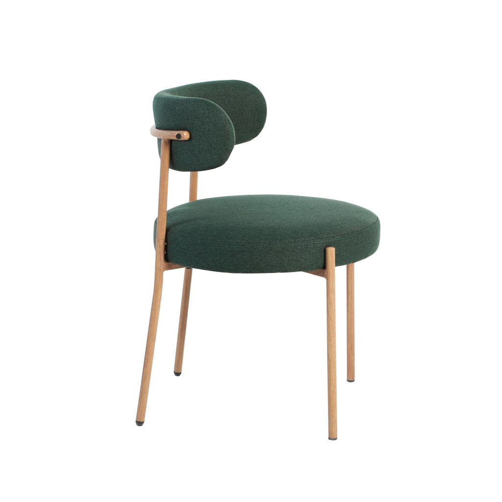 NOA Set of 2 Upholstered Dining Chairs – Green