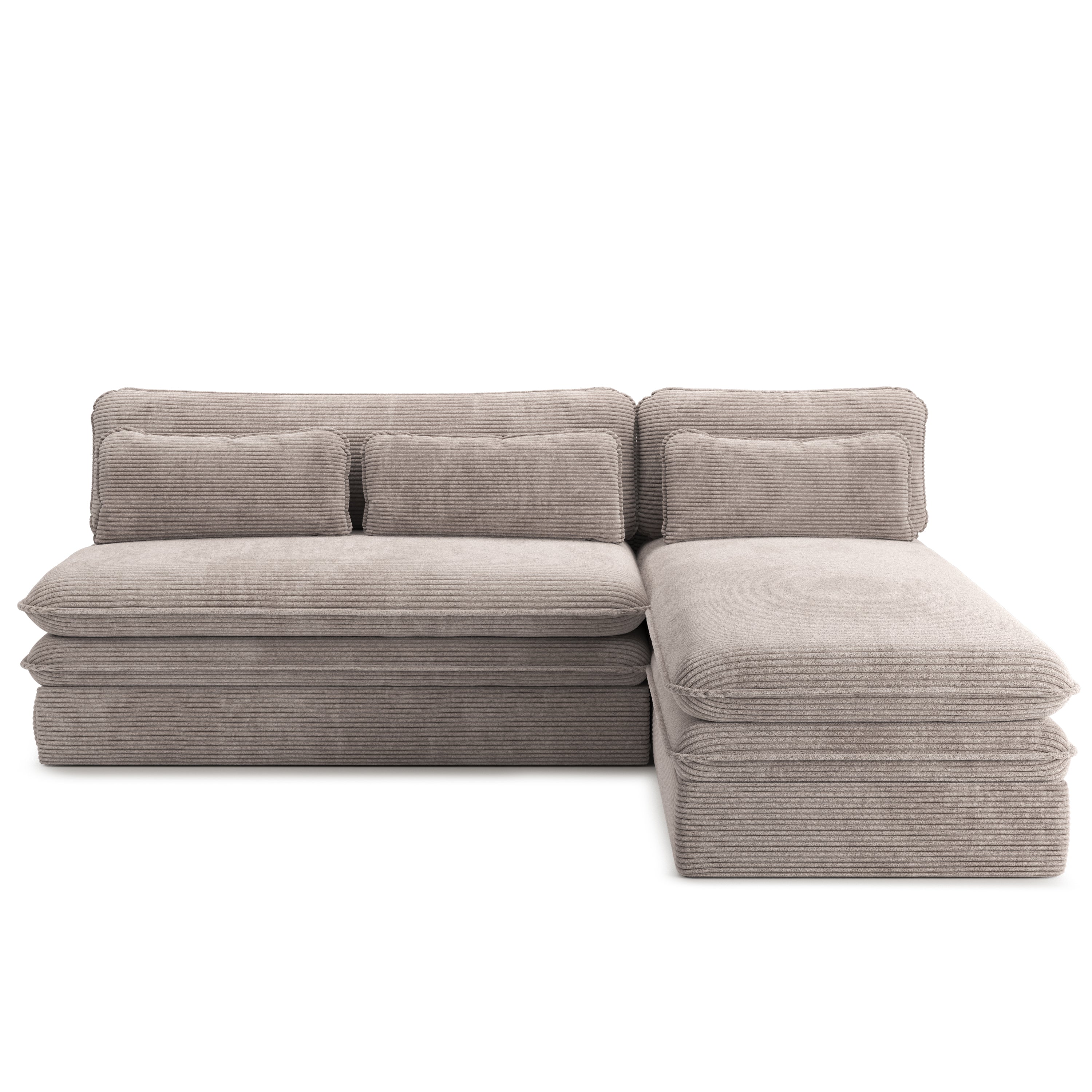 NOMA Reversible Convertible Corner Sofa – Taupe
