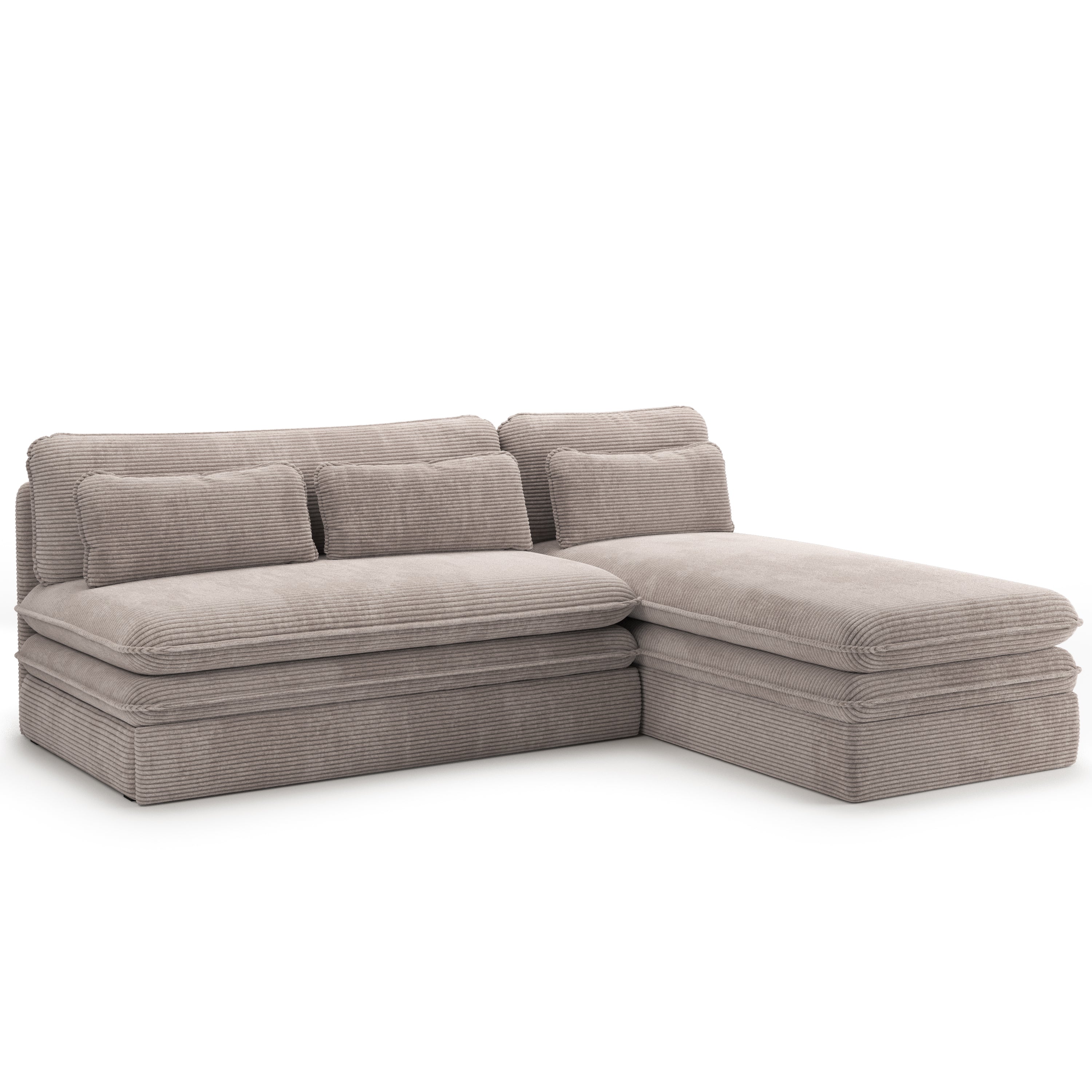 NOMA Reversible Convertible Corner Sofa – Taupe