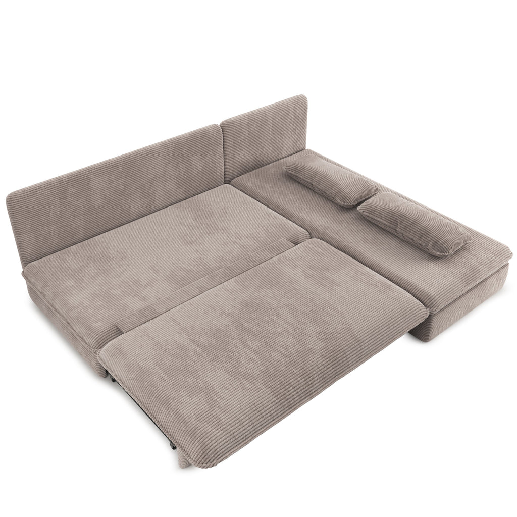 NOMA Reversible Convertible Corner Sofa – Taupe