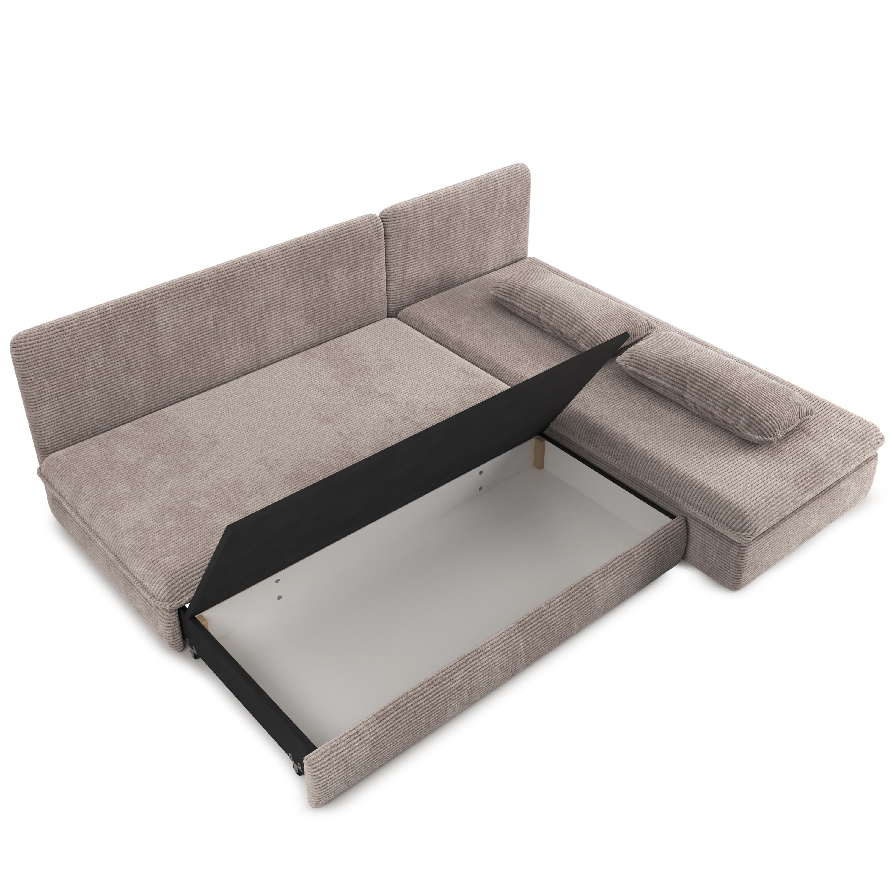 NOMA Reversible Convertible Corner Sofa – Taupe