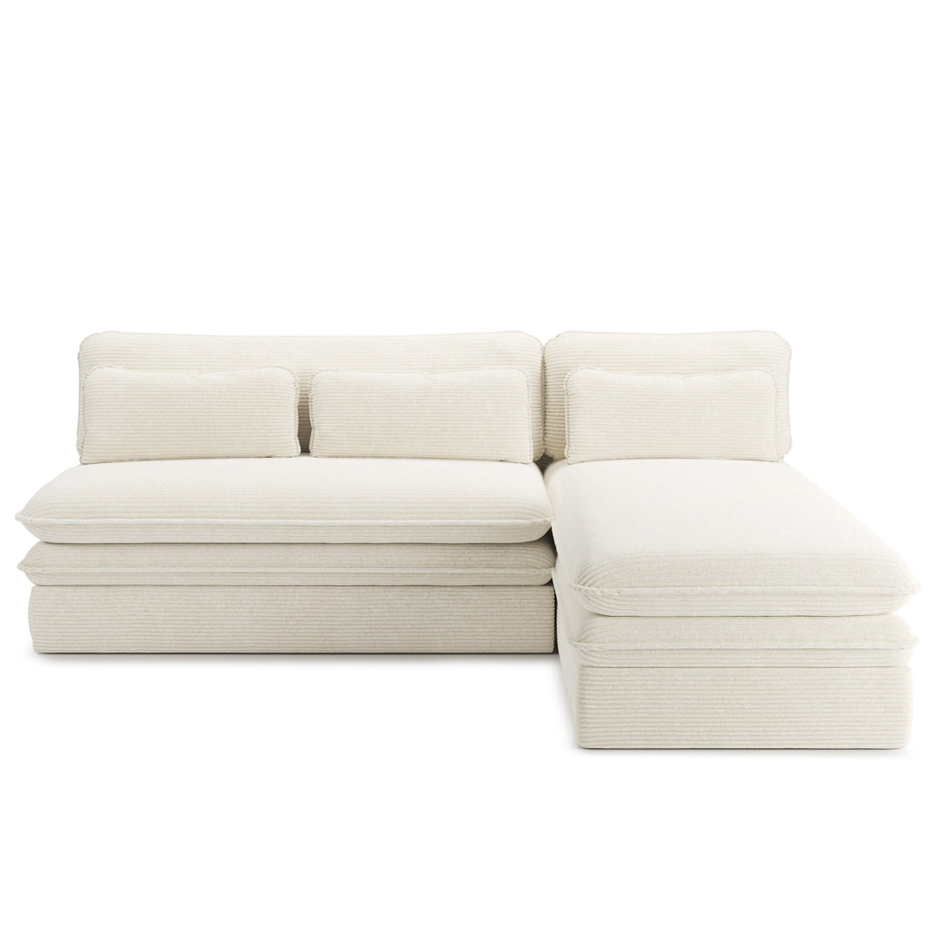 NOMA Reversible Convertible Corner Sofa – Beige