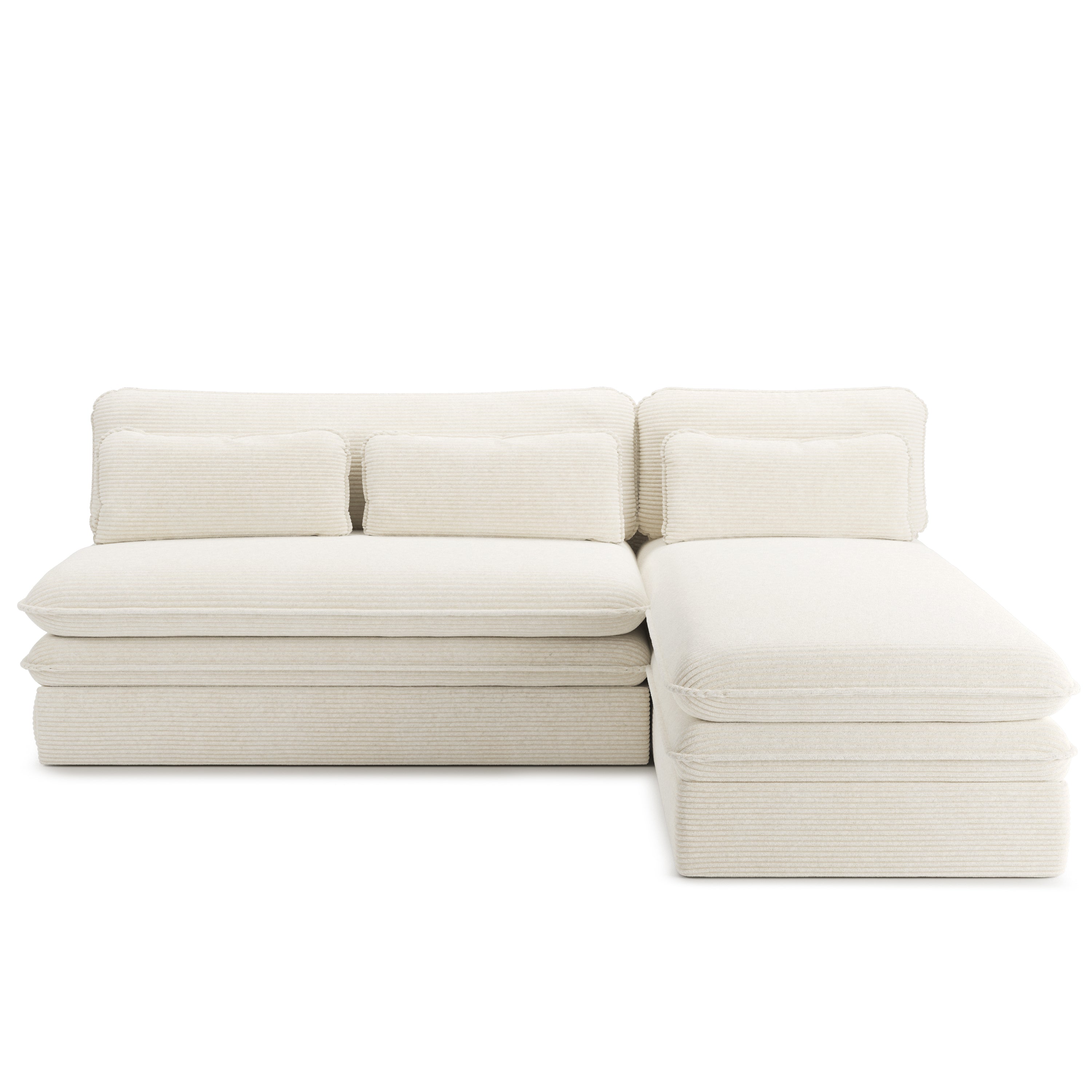 NOMA Reversible Convertible Corner Sofa – Beige
