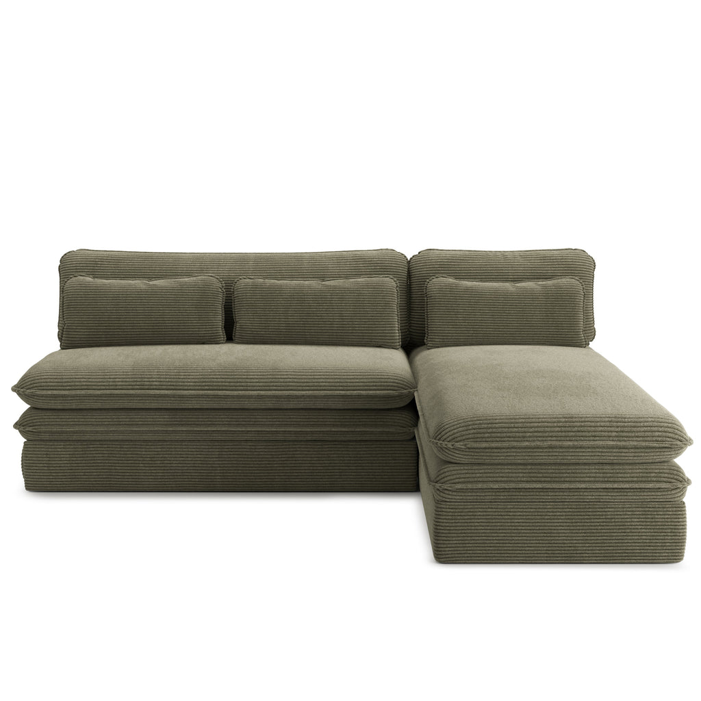 NOMA Reversible Convertible Corner Sofa – Green