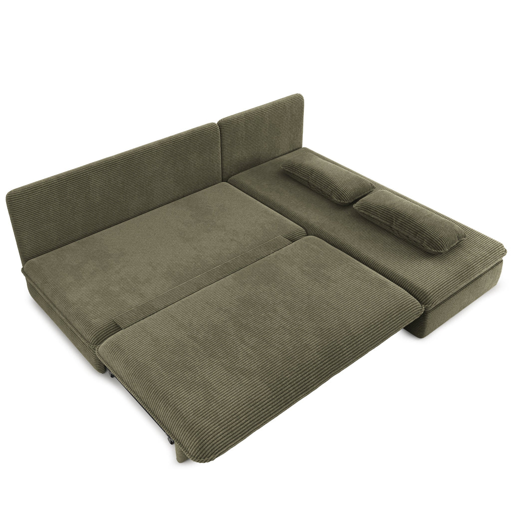 NOMA Reversible Convertible Corner Sofa – Green