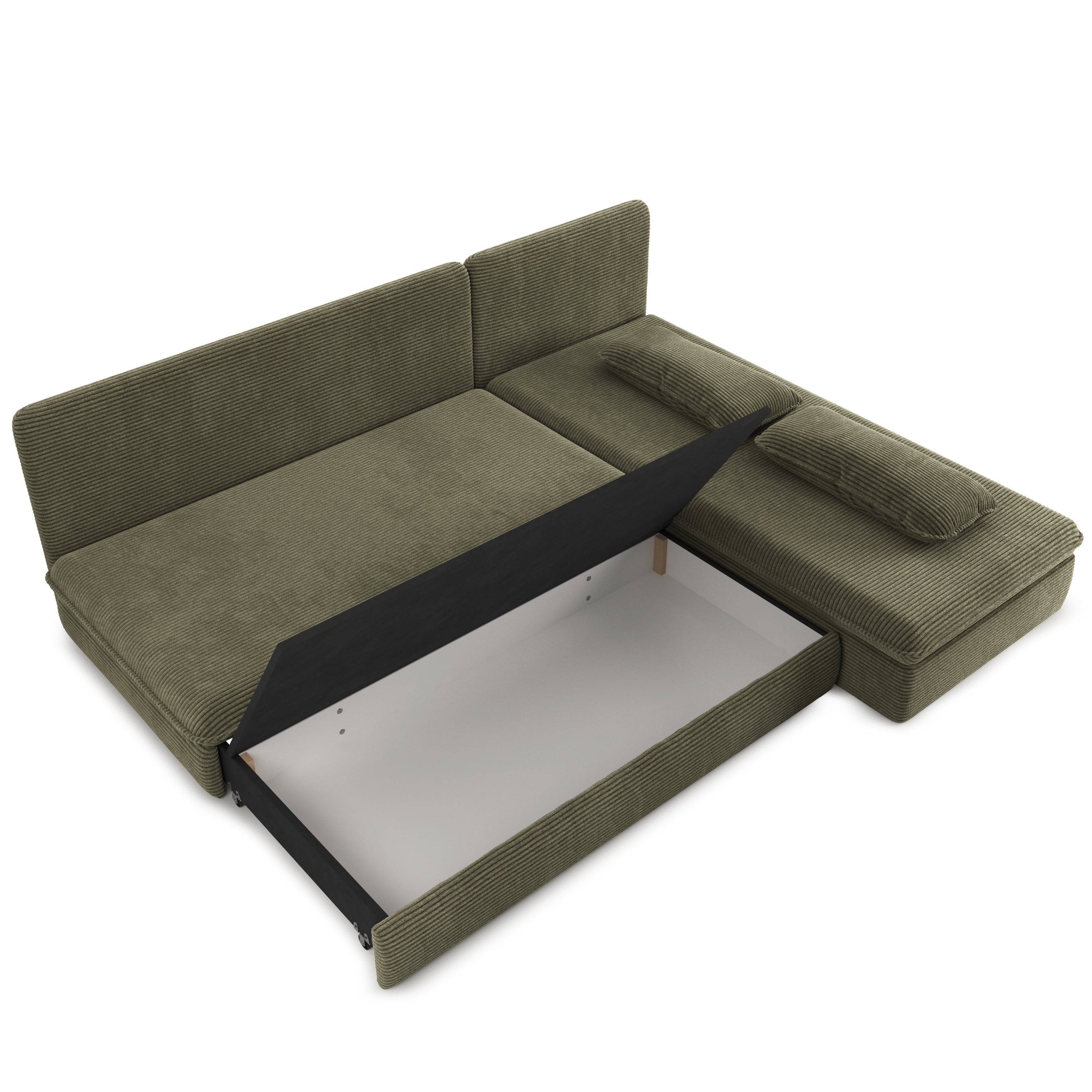 NOMA Reversible Convertible Corner Sofa – Green