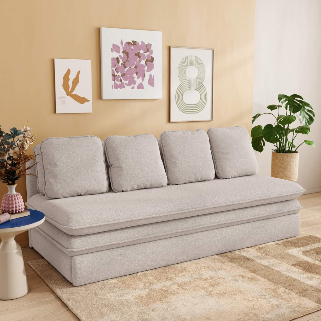 NOMA 3-Seater Convertible Sofa - Taupe