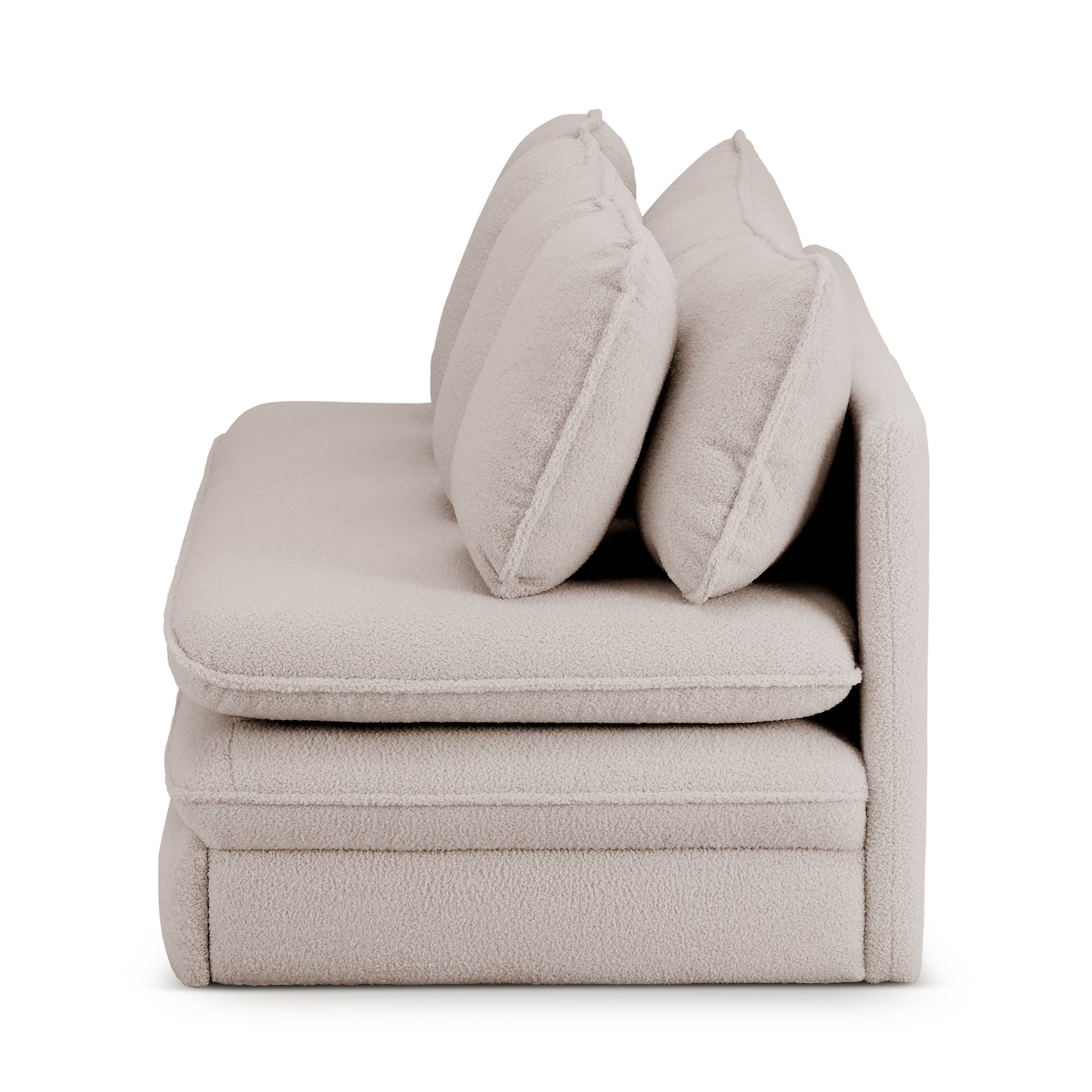 NOMA Upholstered Modular Sofa Bench – Taupe