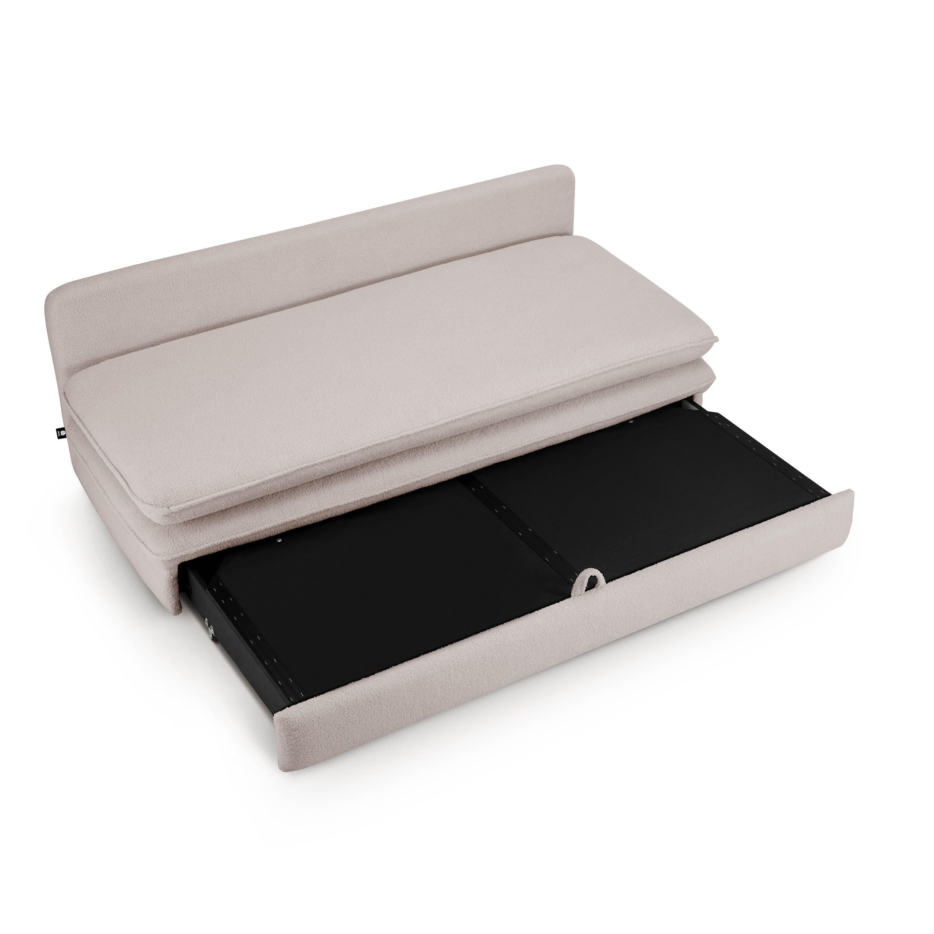 NOMA Upholstered Modular Sofa Bench – Taupe