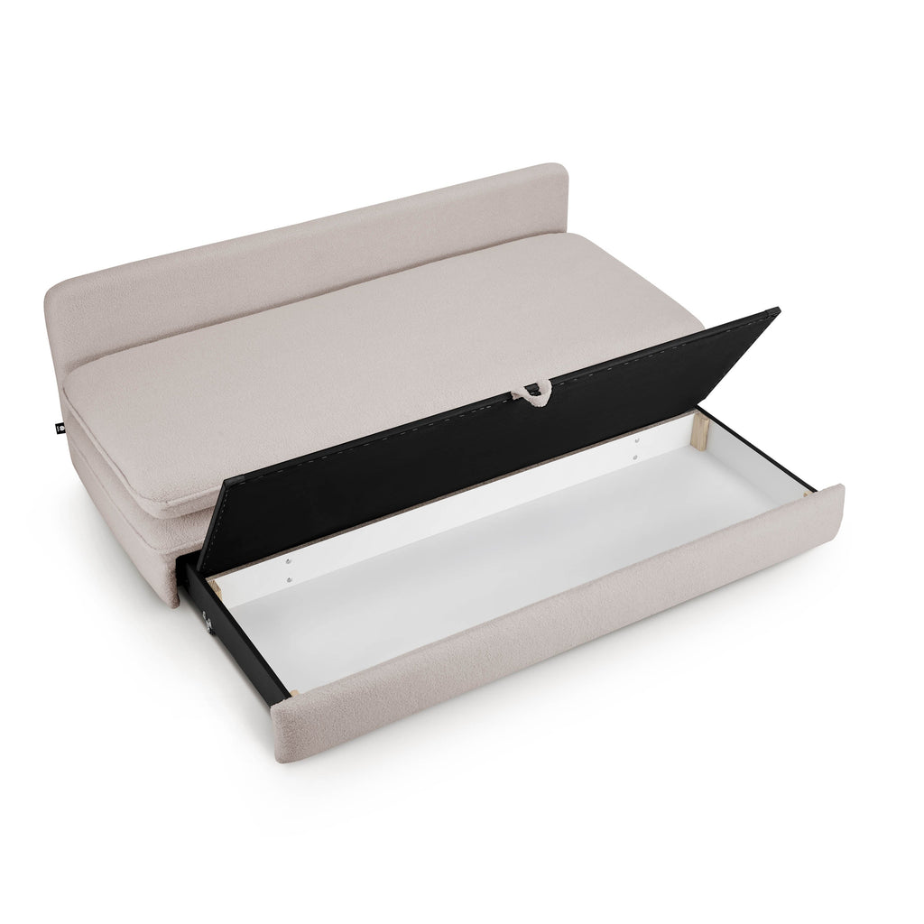 NOMA Upholstered Modular Sofa Bench – Taupe