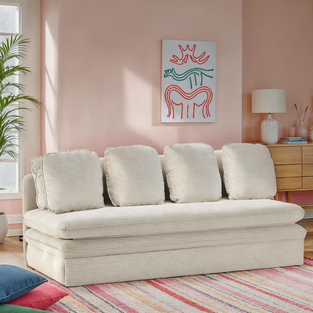 NOMA 3-Seater Convertible Sofa - Beige