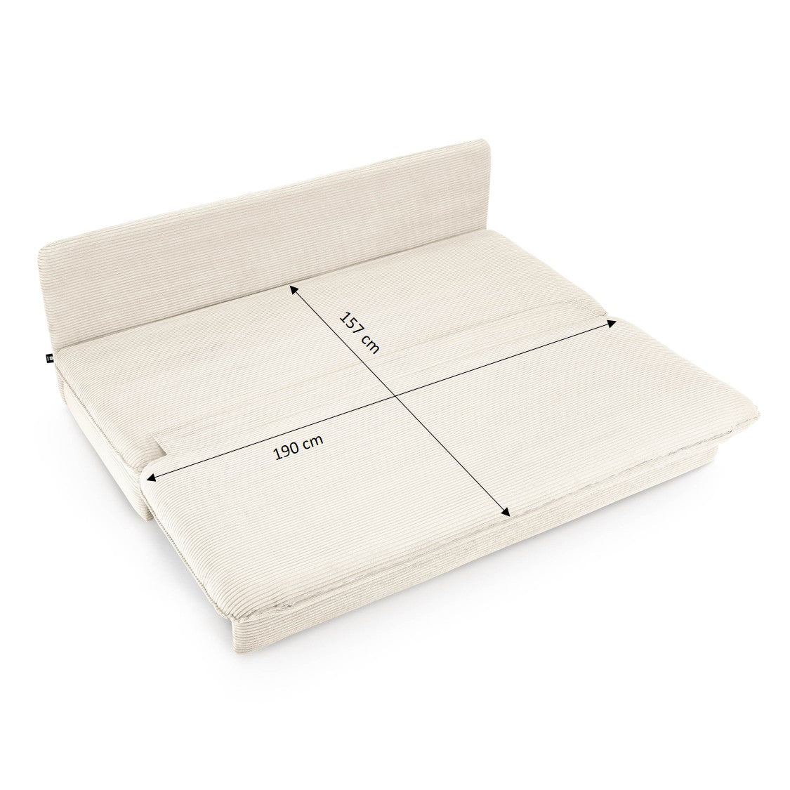 NOMA Corduroy Fabric Modular Sofa Bench – Beige