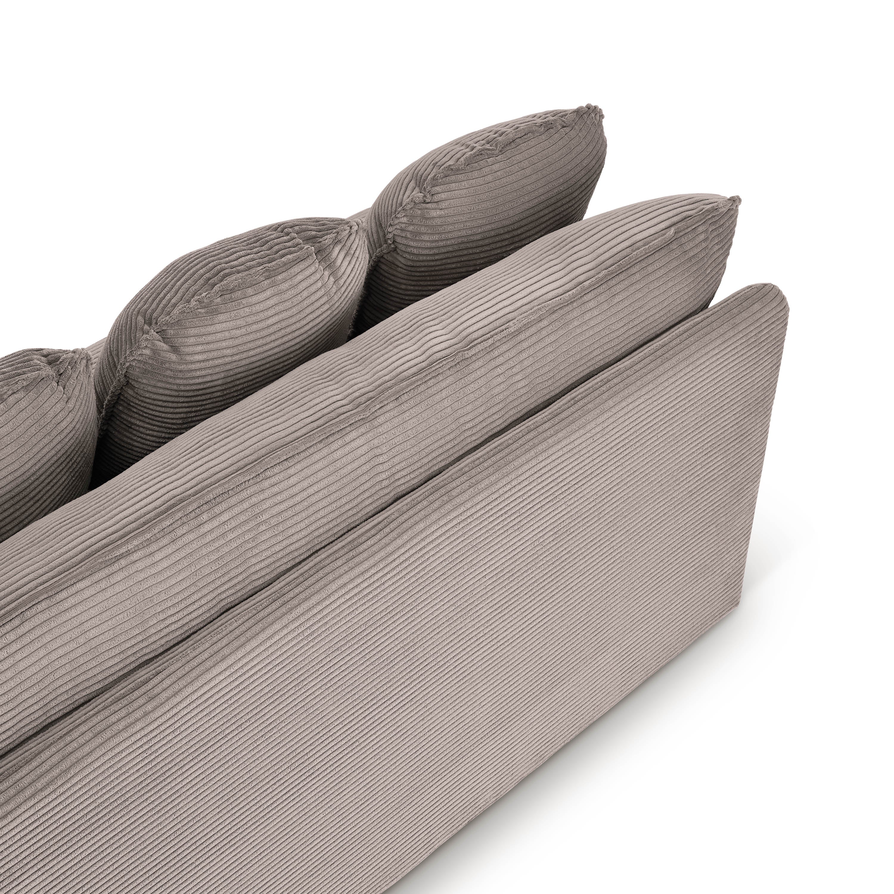 NOMA Corduroy Fabric Modular Sofa Bench – Greige
