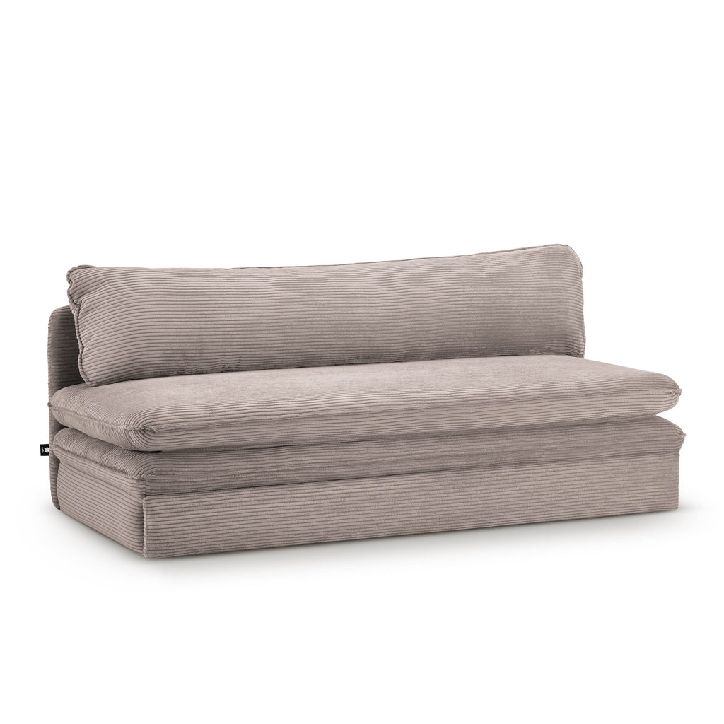 NOMA Corduroy Fabric Modular Sofa Bench – Greige