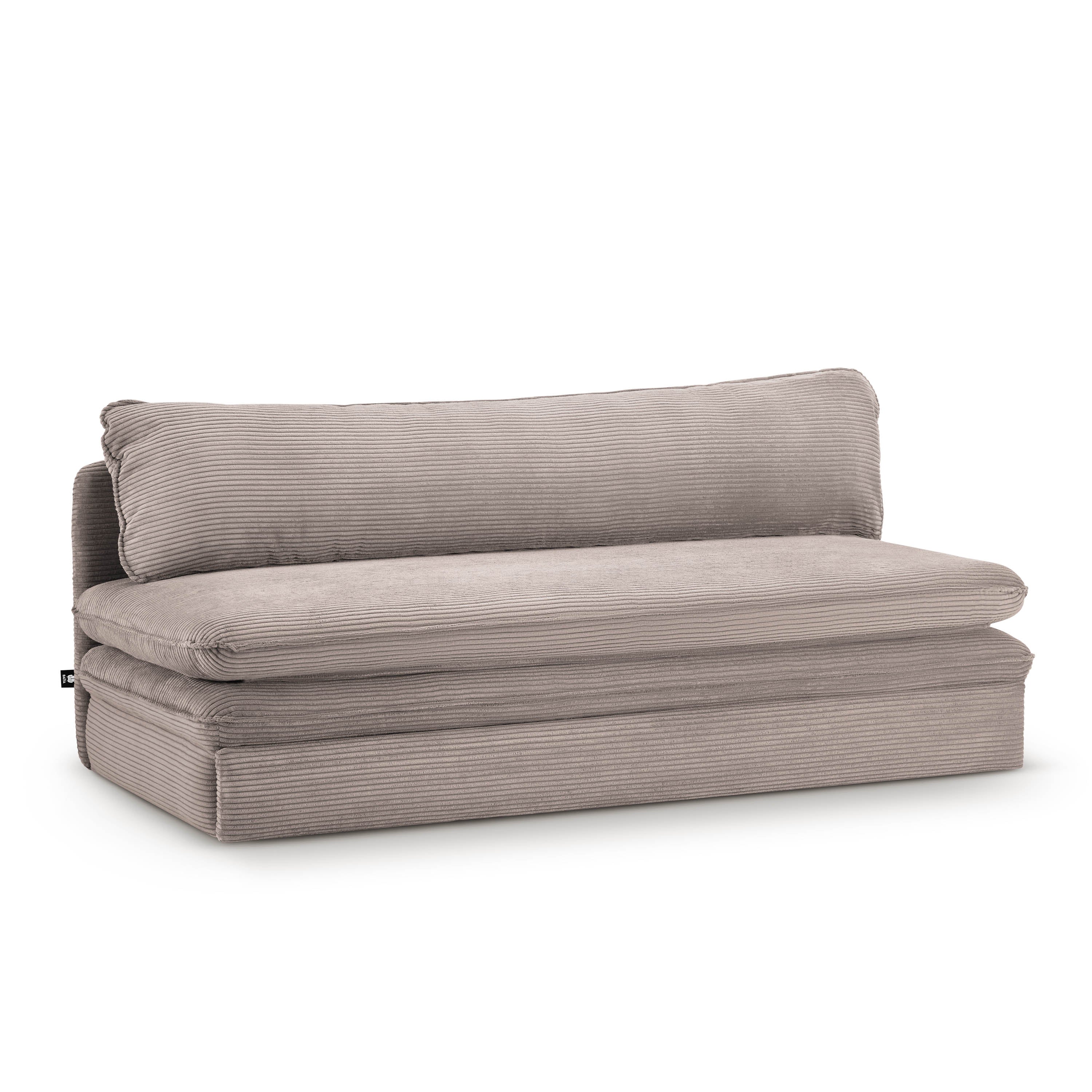 NOMA Corduroy Fabric Modular Sofa Bench – Greige