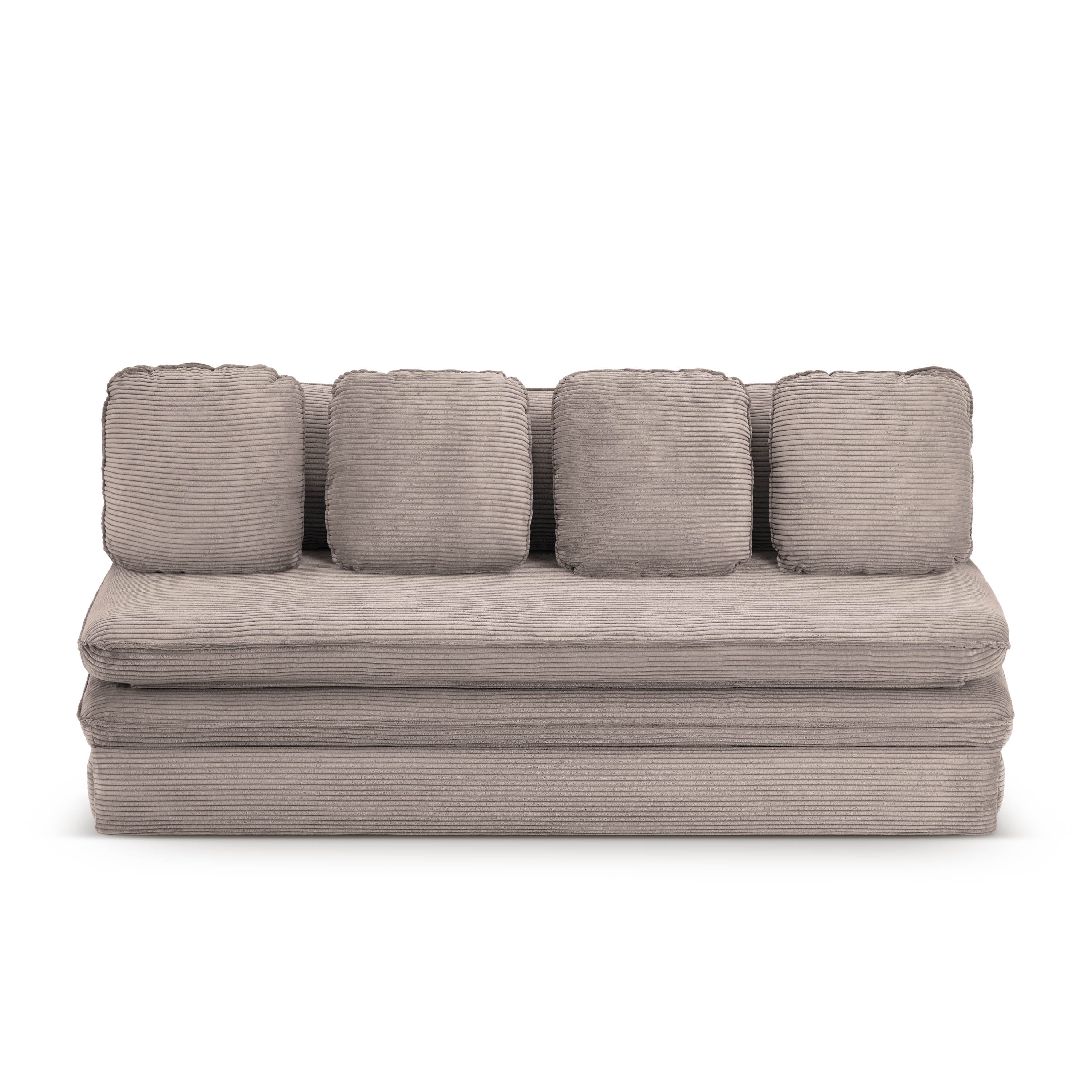 NOMA Corduroy Fabric Modular Sofa Bench – Greige