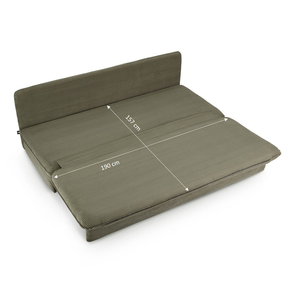 NOMA Corduroy Fabric Modular Sofa Bench – Green