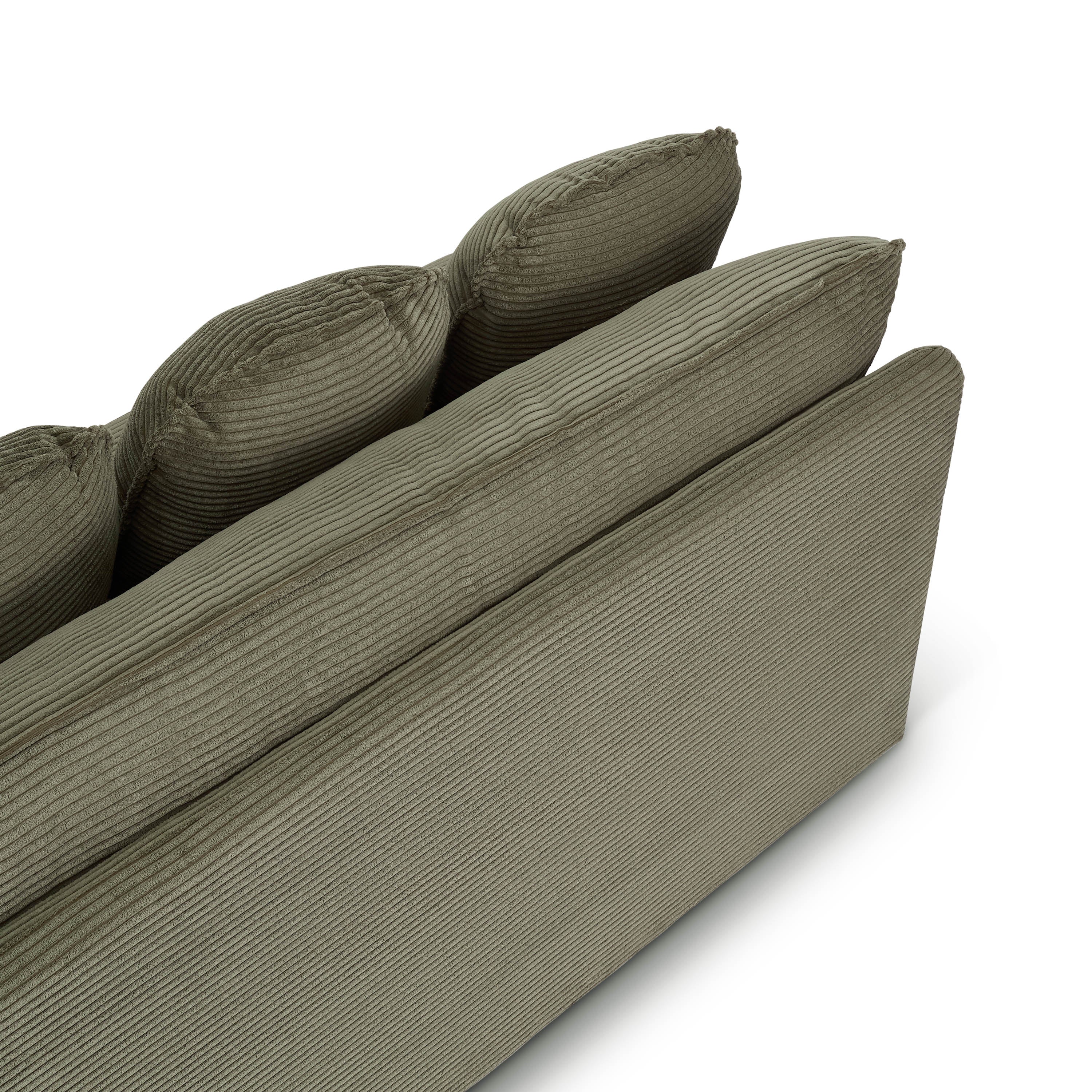 NOMA Corduroy Fabric Modular Sofa Bench – Green