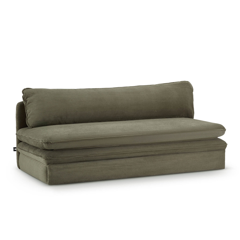 NOMA Corduroy Fabric Modular Sofa Bench – Green