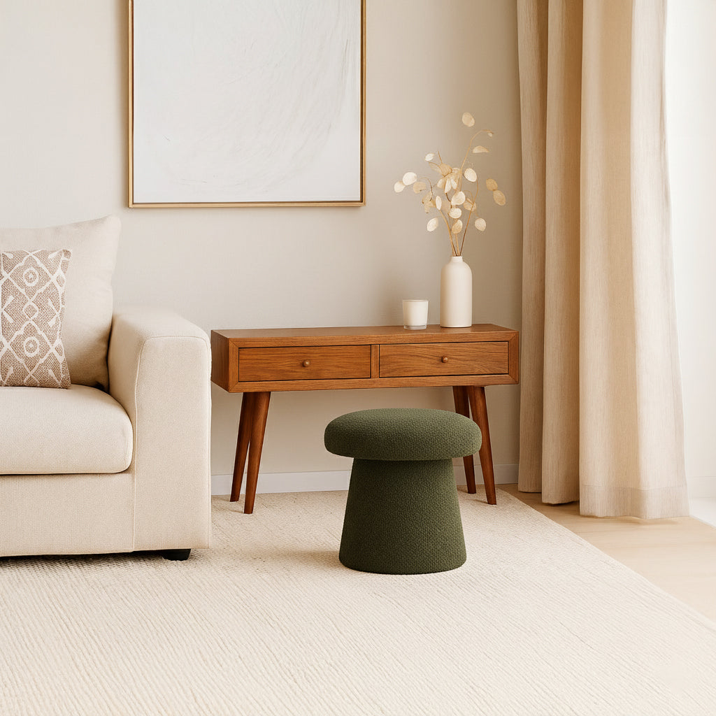 OAD Mushroom-Shape Decorative Pouf – Green