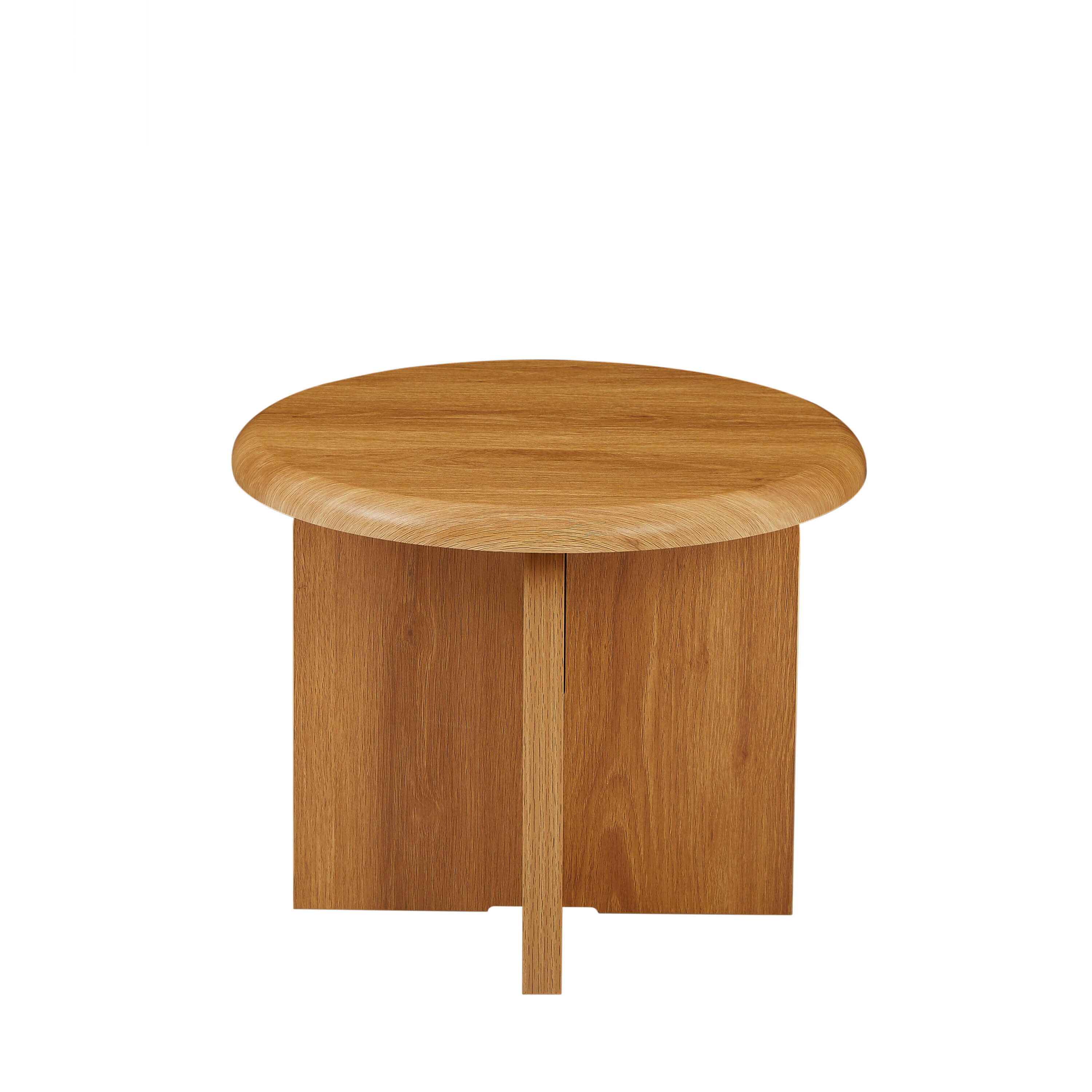 OCANA Round Side Table (H 16") - Light Wood