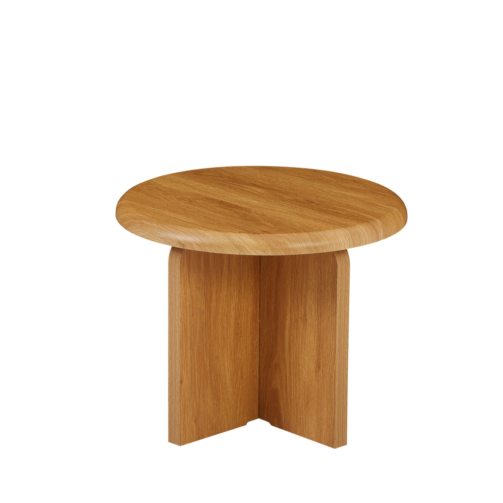 OCANA Round Side Table (H 16") - Light Wood