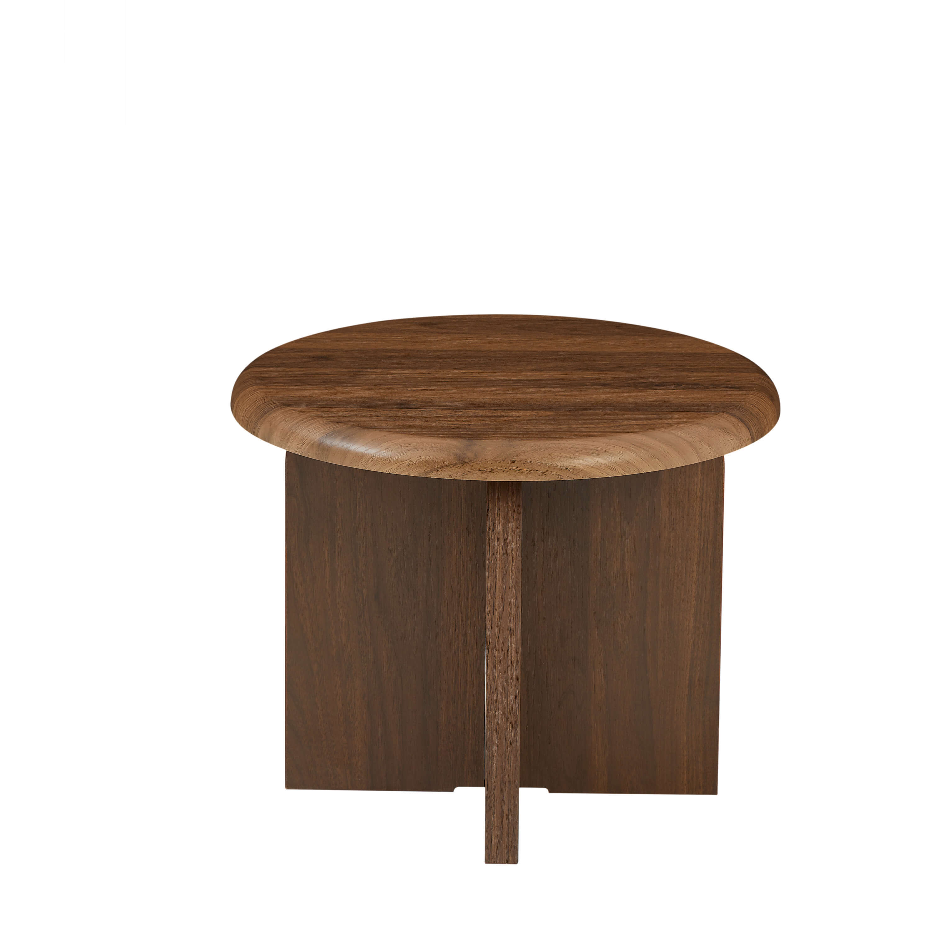 OCANA Round Side Table (H 16") - Dark Wood