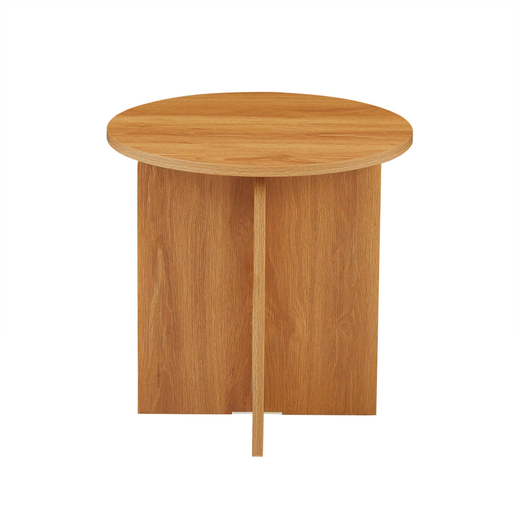 OCANA Round Side Table (H 20") - Light Wood