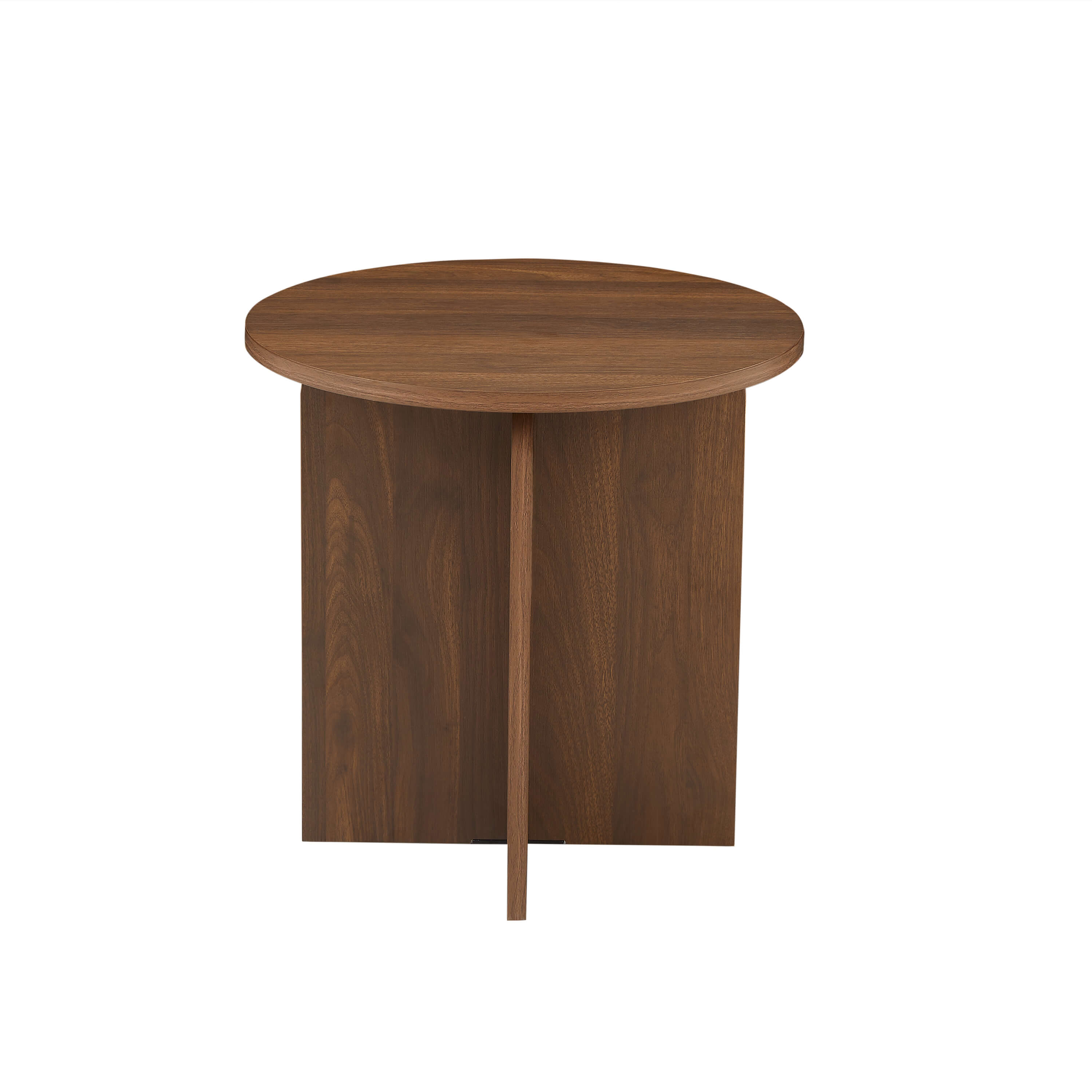 OCANA Round Side Table (H 20") - Dark Wood
