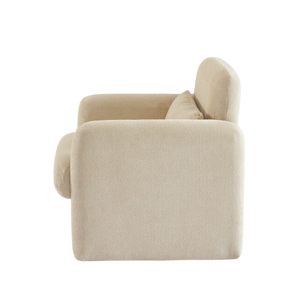 OMA Fabric Accent Armchair – Beige