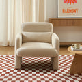 OMA Fabric Accent Armchair – Beige