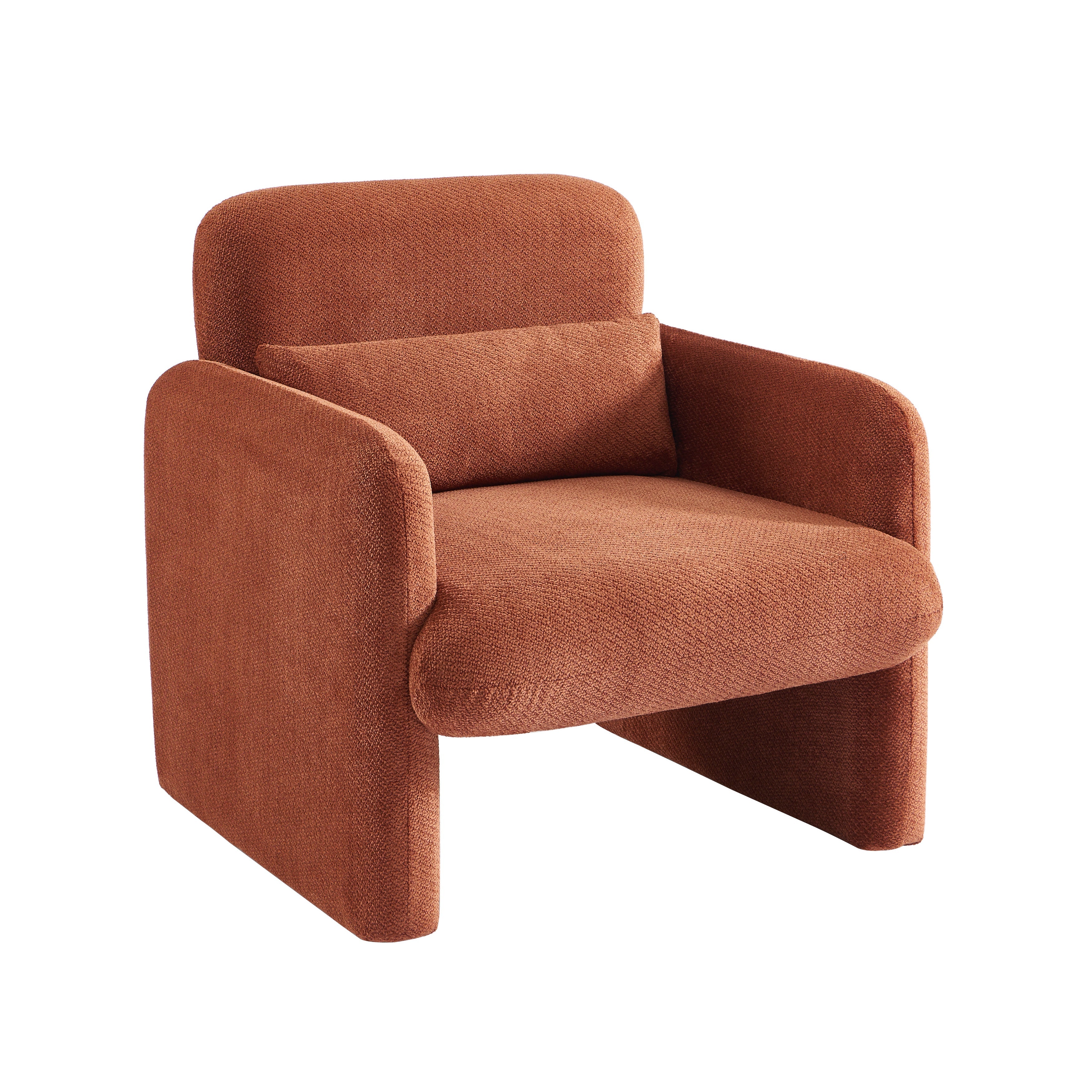 OMA Fabric Accent Armchair – Terracota