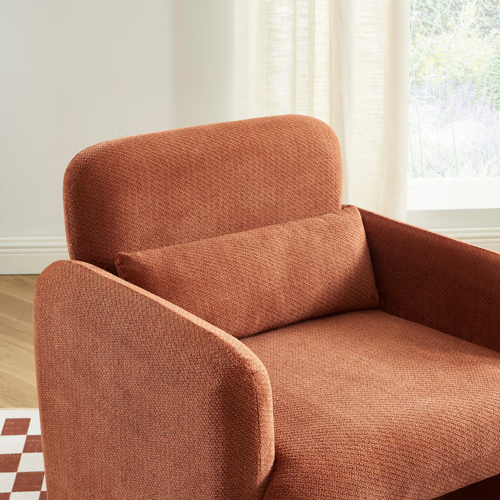 OMA Fabric Accent Armchair - Terracota