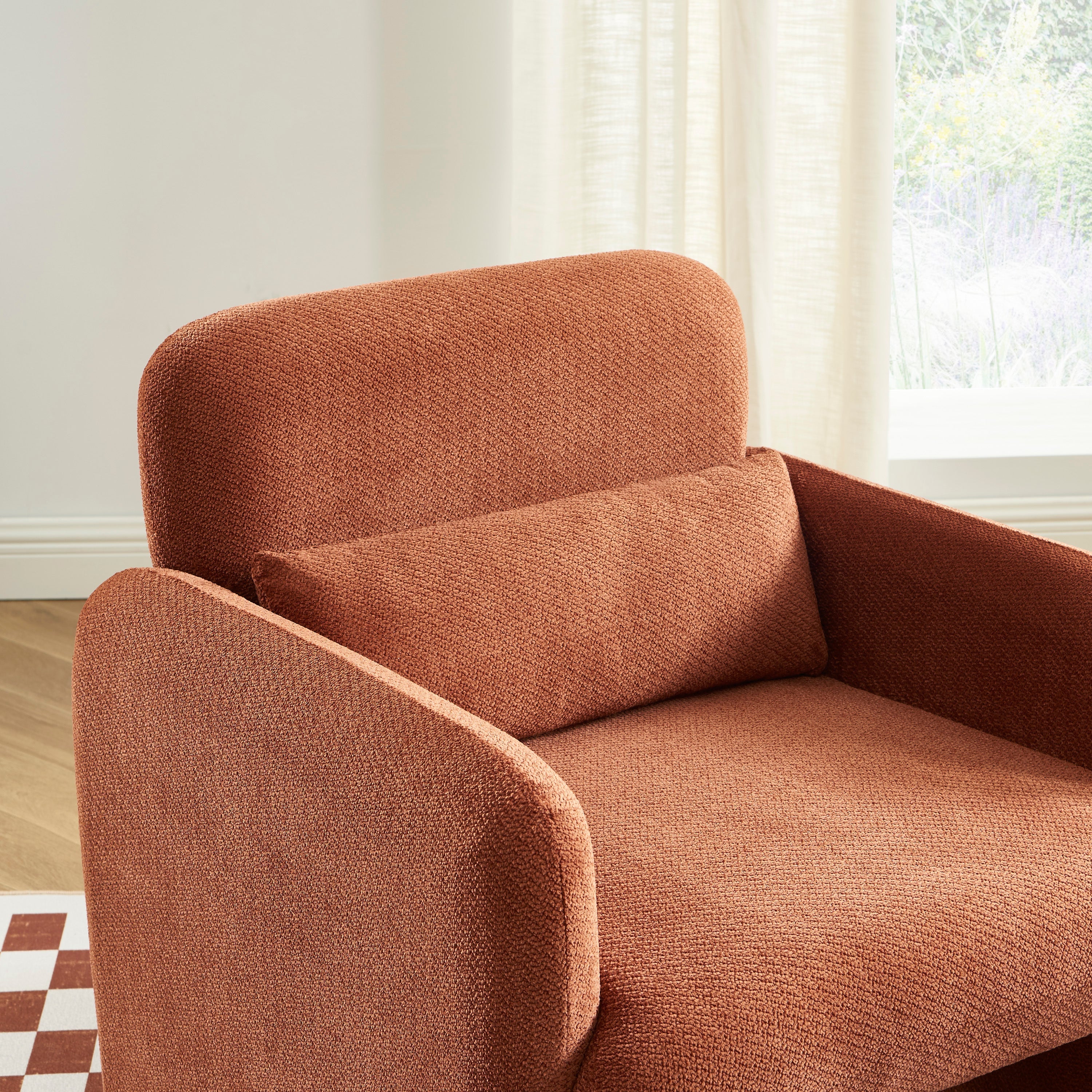 OMA Fabric Accent Armchair - Terracota