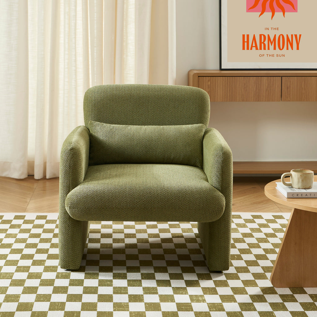 OMA Fabric Accent Armchair - Green