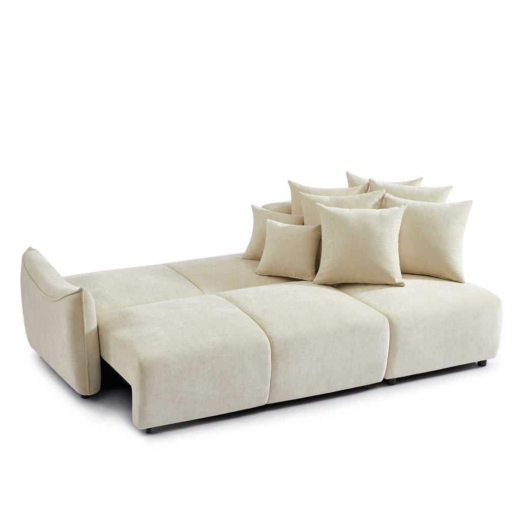 OPALINE Fabric Corner Sofa – Beige