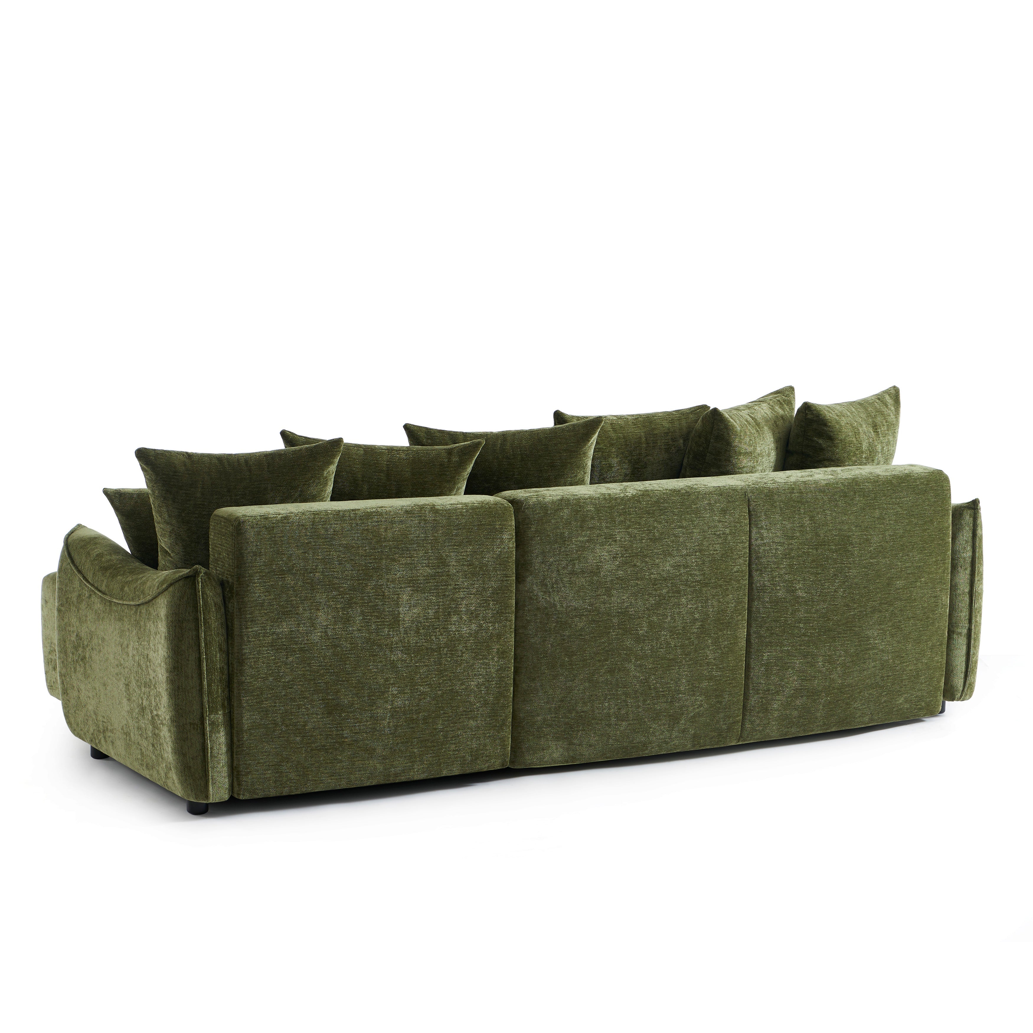 OPALINE Fabric Corner Sofa – Green