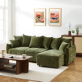OPALINE Fabric Corner Sofa – Green