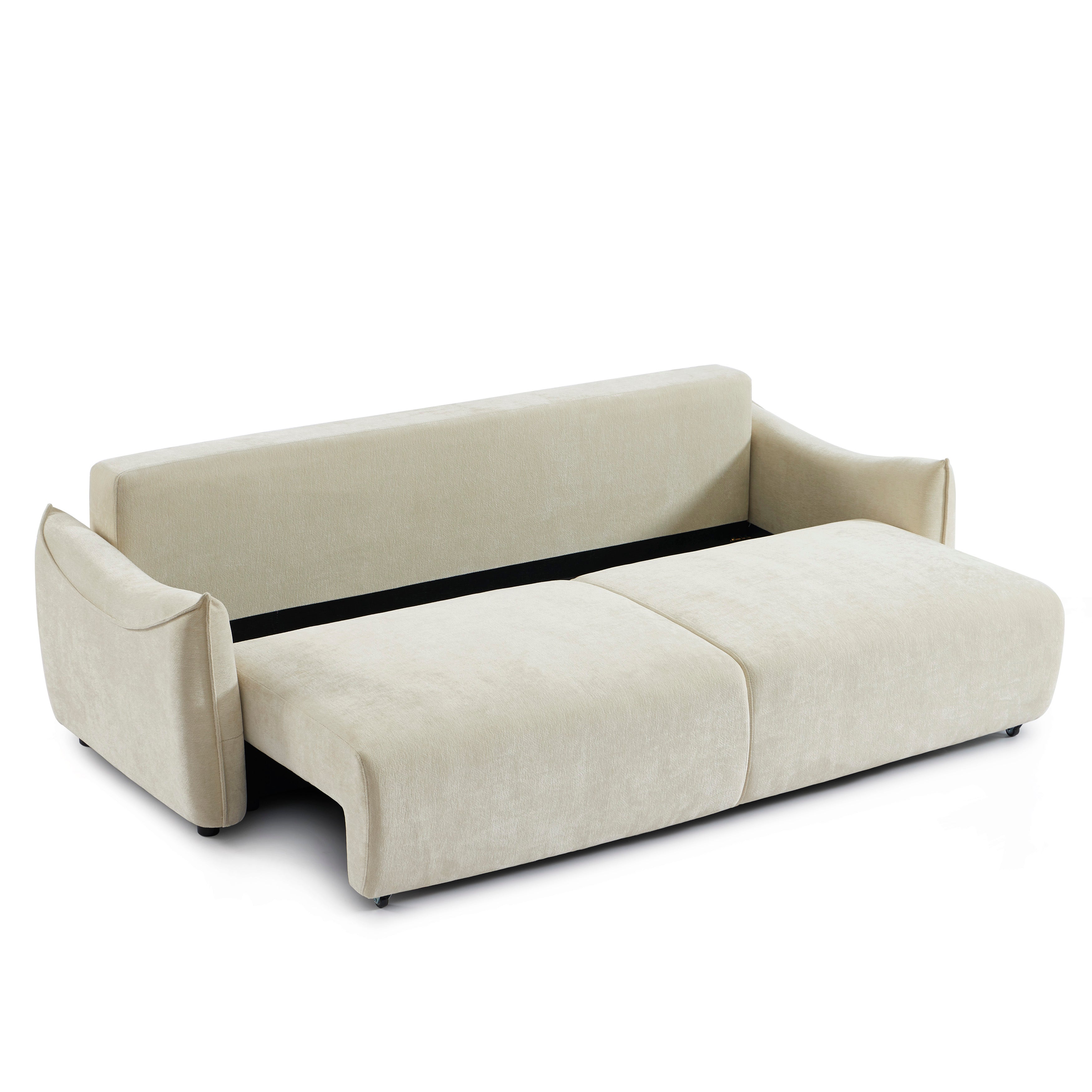 OPALINE Fabric Straight Sofa – Beige