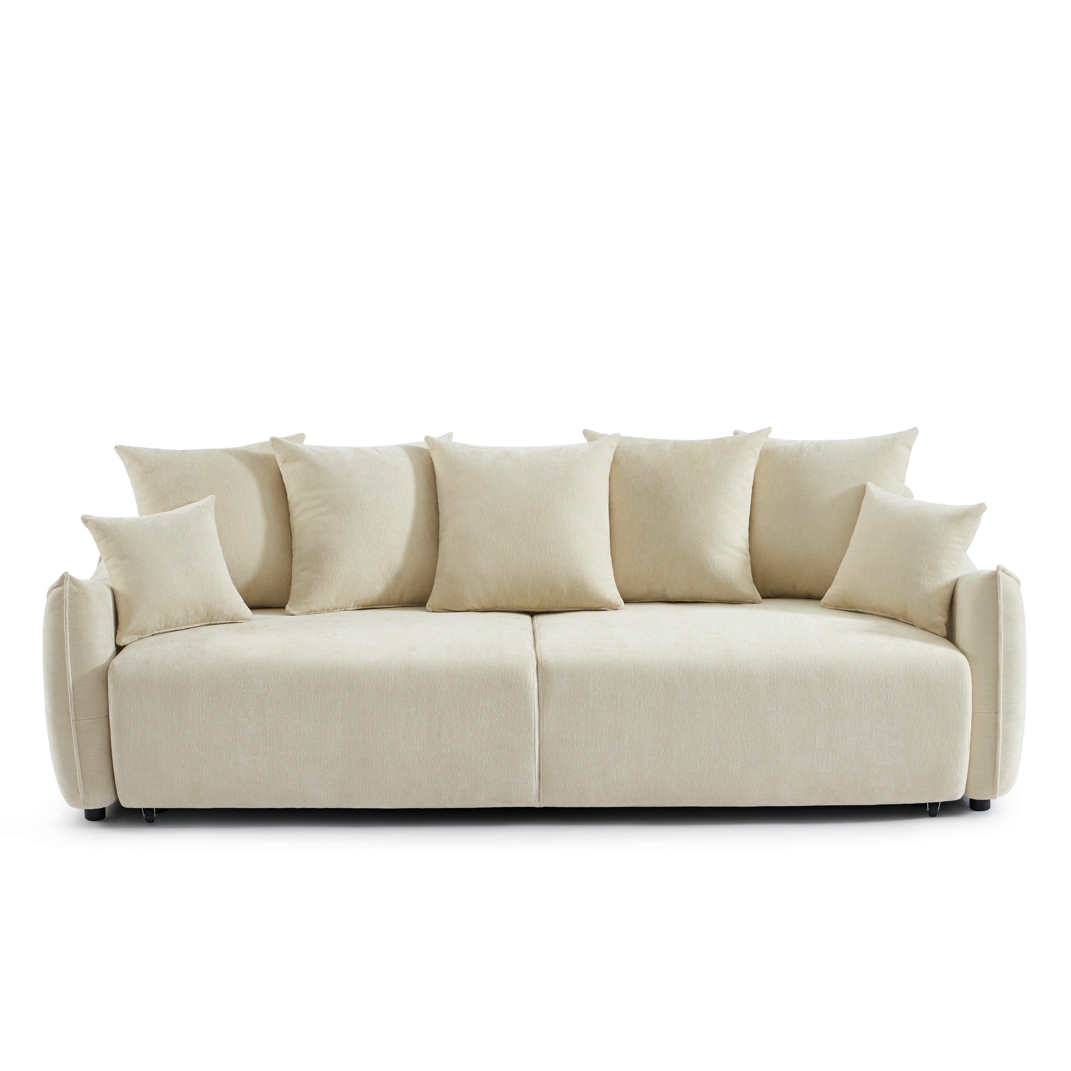 OPALINE Fabric Straight Sofa – Beige