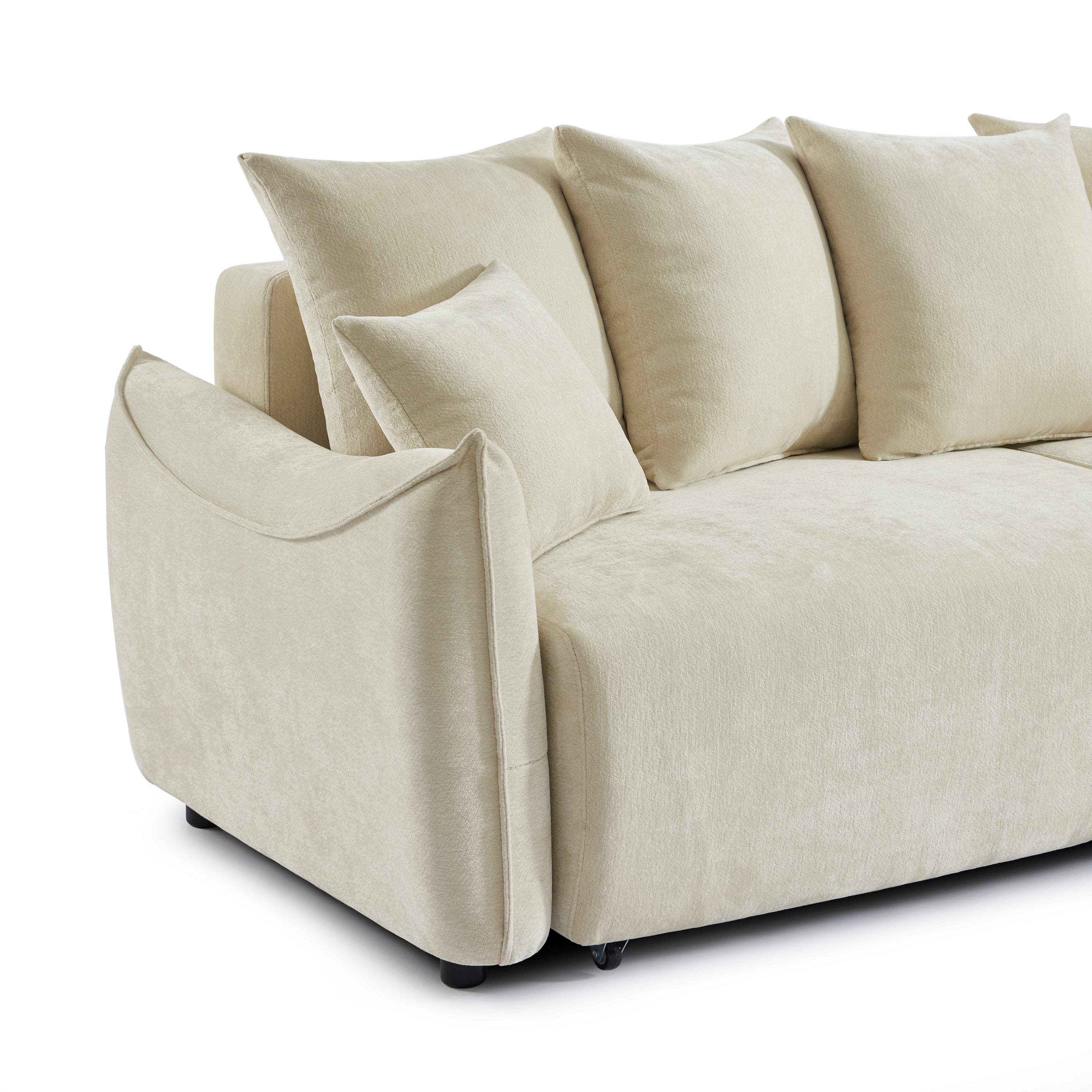 OPALINE Fabric Straight Sofa – Beige