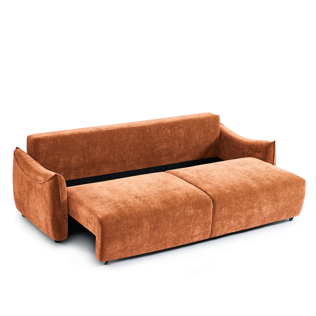 OPALINE Fabric Straight Sofa – Terracotta