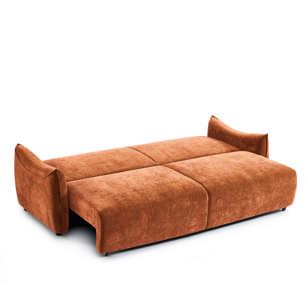 OPALINE Fabric Straight Sofa – Terracotta