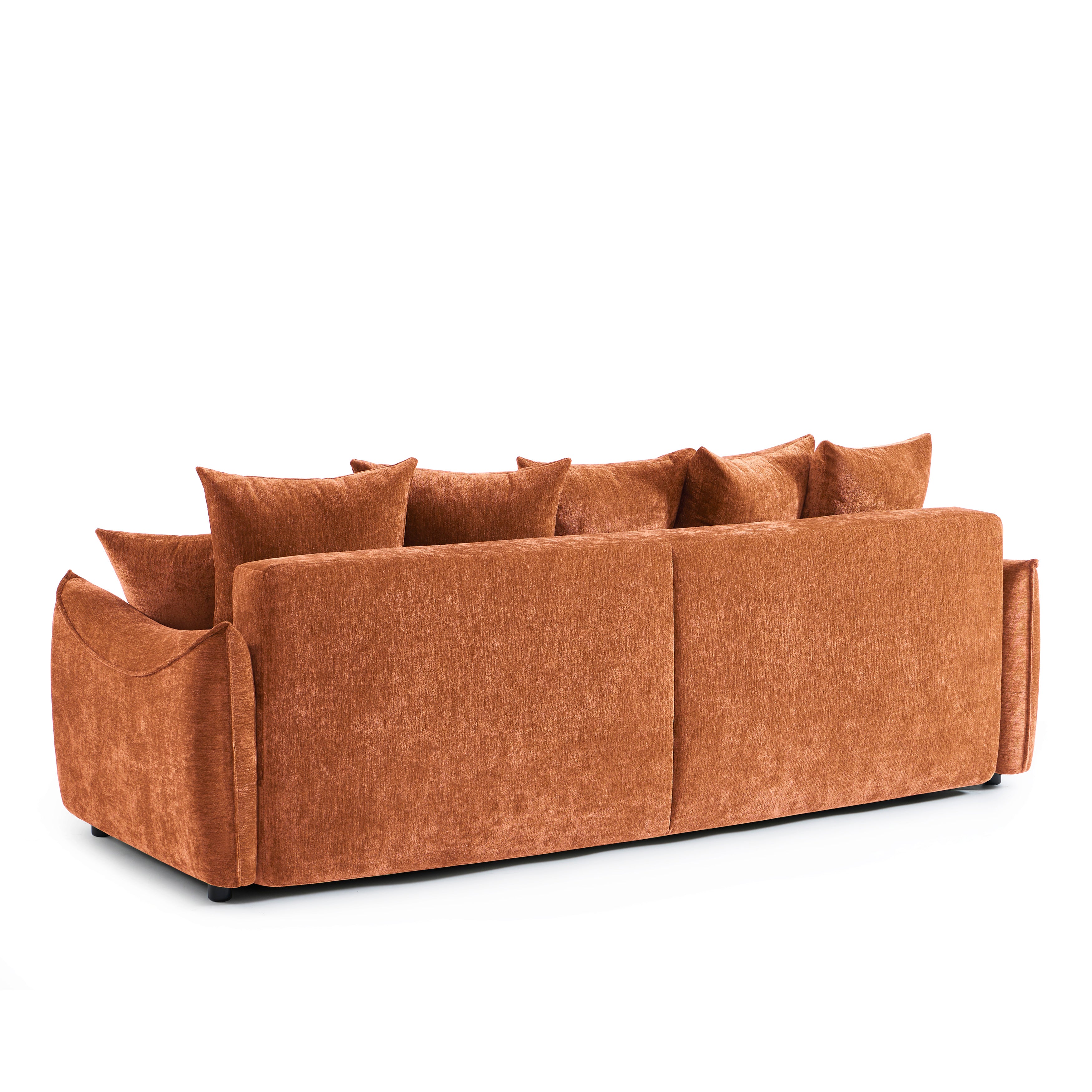 OPALINE Fabric Straight Sofa – Terracotta